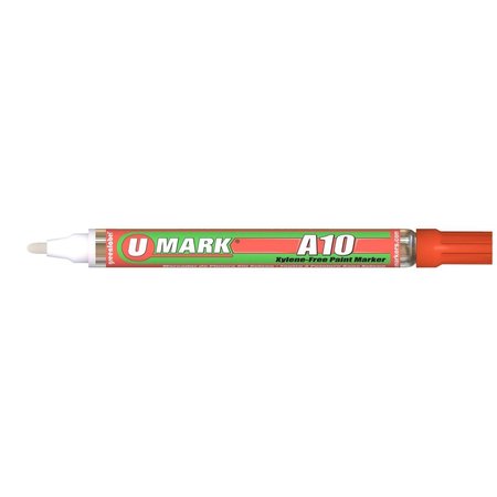 U-MARK U-Mark UMARK10107 2 mm A10 Paint Marker; Orange - 12 per Box UMARK10107